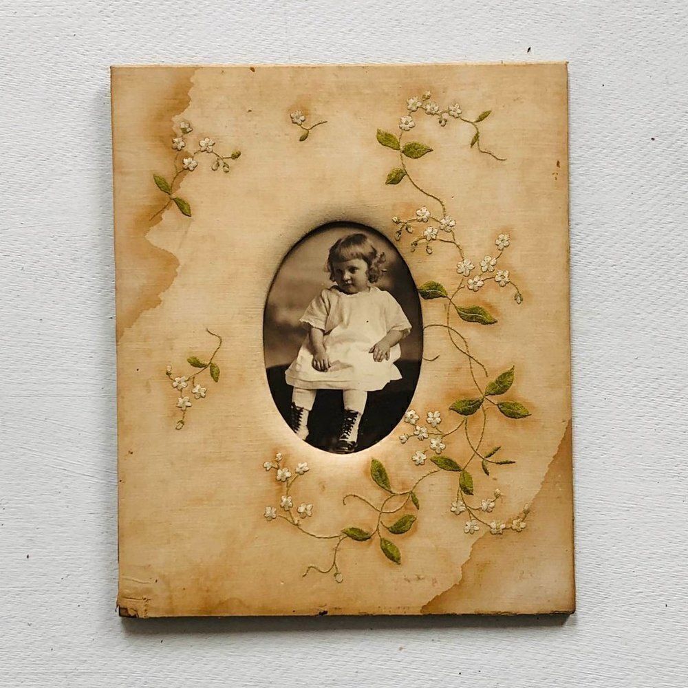 Little Girl Printed Photograph Picture Embroidery